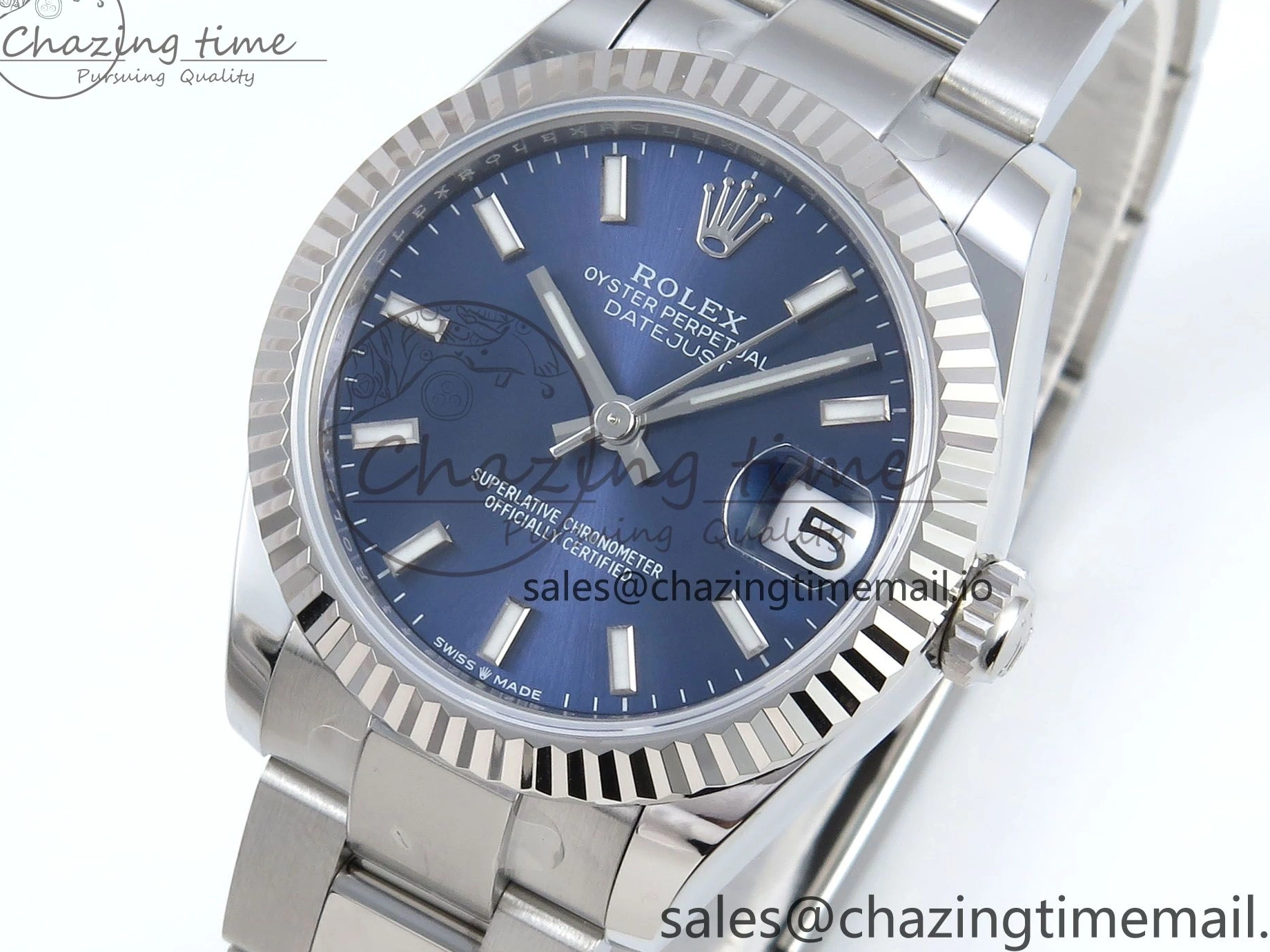 Marker 278274 Dial Stick Blue ARF Oyster 2688 DateJust Edition 904L Best ETA 31 on Steel 1:1 Bracelet SS 0309